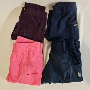 Kerrits Baleaf Lot of 4 Riding Leggings Girls Large Medium Purple Blue Pink